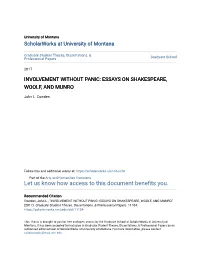 Essays on Shakespeare, Woolf, and Munro