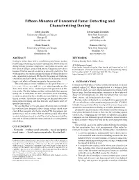 Fifteen Minutes of Unwanted Fame: Detecting and Characterizing Doxing