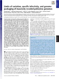 Limits of Variation, Specific Infectivity, and Genome Packaging Of