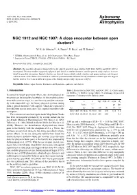 NGC 1912 and NGC 1907: a Close Encounter Between Open Clusters?