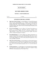Revised Order Paper