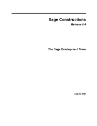 Sage Constructions Release 9.4