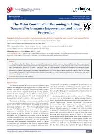 The Motor Coordination Reasoning in Acting Dancer's Performance