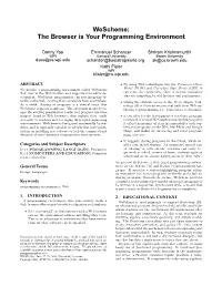 Wescheme: the Browser Is Your Programming Environment