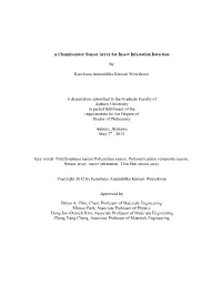 A Chemiresistor Sensor Array for Insect Infestation Detection By