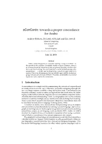 Aconcorde: Towards a Proper Concordance for Arabic