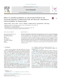 Effects of Controlled Germination on Selected Physicochemical And