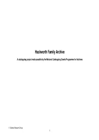 Hackworth Family Archive