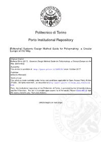 Systemic Design Method Guide for Policymaking: a Circular Europe on the Way