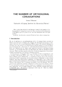 The Number of Orthogonal Conjugations