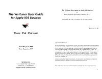 The Verituner User Guide for Apple Ios Devices