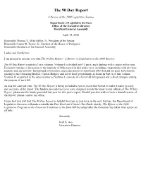 90 Day Report, a Review of the 2000 Legislative Session
