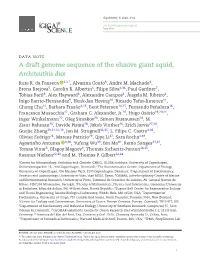 A Draft Genome Sequence of the Elusive Giant Squid, Architeuthis Dux Rute R