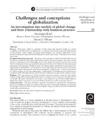 Challenges and Conceptions of Globalization