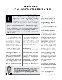 Hidden Value: How Consumer Learning Boosts Output