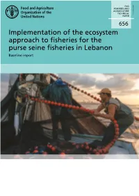 Implementation of the Ecosystem Approach to Fisheries for the Purse Seine Fisheries in Lebanon