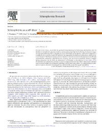 Schizophrenia As a Self-Disorder Due to Perceptual Incoherence