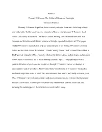 Virtue Ethics in the Works of Iris Murdoch and Flannery O'connor