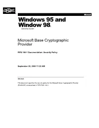 Windows 95 and Window 98® Operating System