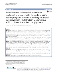 Assessment of Coverage of Preventive Treatment and Insecticide-Treated