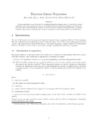 Bayesian Linear Regression Ahmed Ali, Alan N