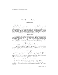 Discrete Laplace Operators
