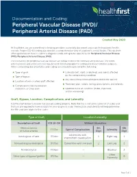 Documentationand Coding Tips: Peripheral Vascular Disease