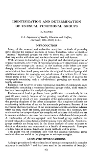 Identification and Determination of Unusual Functional Groups