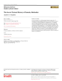 The Secret Textual History of Pamela, Methodist Andrew O