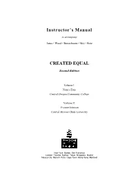 Instructor's Manual CREATED EQUAL