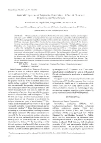 Optical Properties of Polyimide Thin Films. Effect of Chemical Structure and Morphology