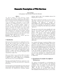 Semantic Description of Web Services