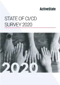 State of CI CD Survey, 2020