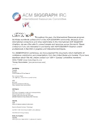 Throughout the Year, the International Resources Program Facilitates Worldwide Collaboration in the ACM SIGGRAPH Community