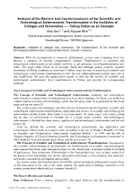 Analysis of the Barriers and Countermeasures of the Scientific
