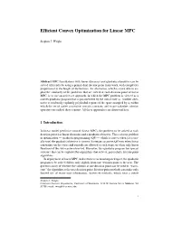 Efficient Convex Optimization for Linear