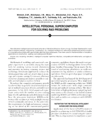 Intellectual Personal Supercomputer for Solving R&D Problems