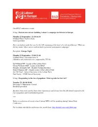 Our EPLP Conference Events: Fringe: Reform Not
