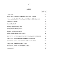 Page No. Foreword 2 Items Used for Sri