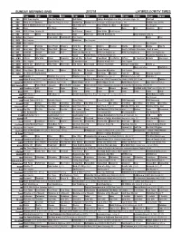 Sunday Morning Grid 2/17/19 Latimes.Com/Tv Times