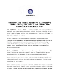 Ubisoft® and Nvidia Team up on Assassin's Creed® Unity