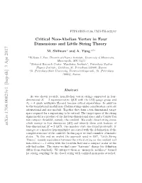 Critical Non-Abelian Vortex in Four Dimensions and Little String Theory