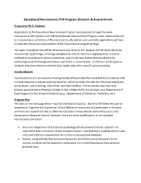 Educational Neuroscience Phd Program Structure & Requirements