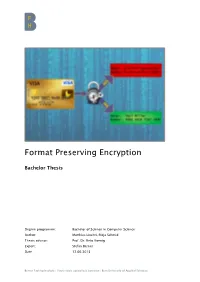 Format Preserving Encryption