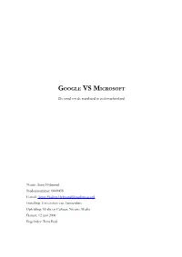 Google Vs Microsoft