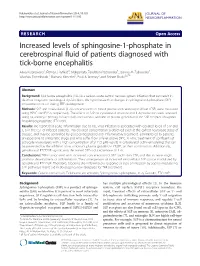 Increased Levels of Sphingosine-1-Phosphate In