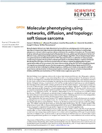 Molecular Phenotyping Using Networks, Diffusion, and Topology
