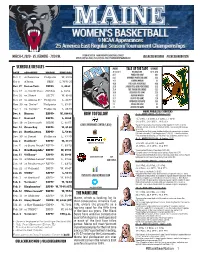 SCHEDULE/RESULTS HOW to FOLLOW the Maine Line