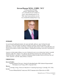 Steven Hassan M.Ed., LMHC