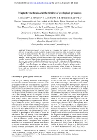 Magnetic Methods and the Timing of Geological Processes